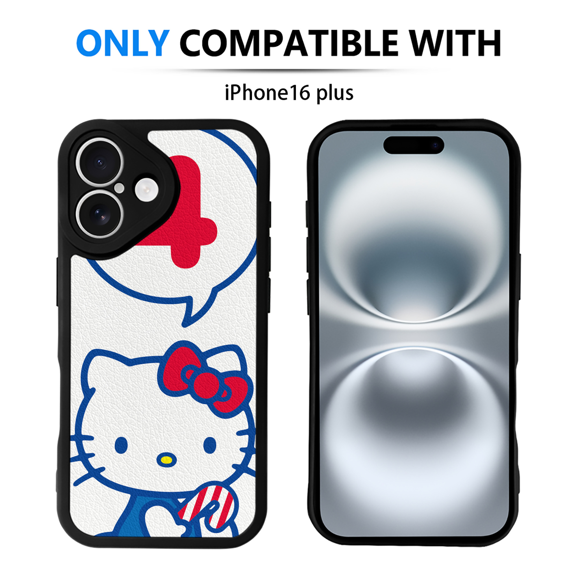 （画像用） Hello Kitty ハローキティ 【iPhone 16シリーズ対応】シリコンスマホケース（レザー調） 材質：シリコン